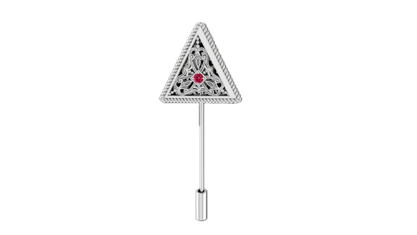 Delta Filigree Lapel Pin