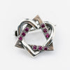 Crimson Love Pin with Rubies