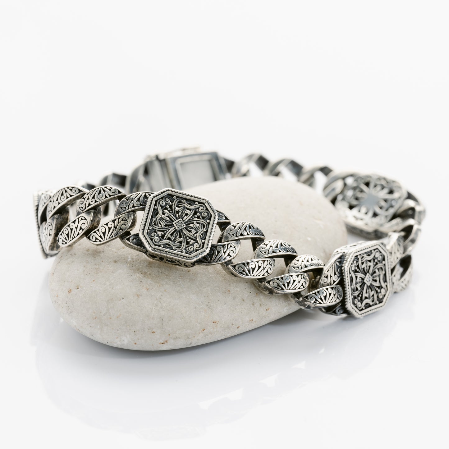 Filigree Center Stone Square Bracelets (SM)