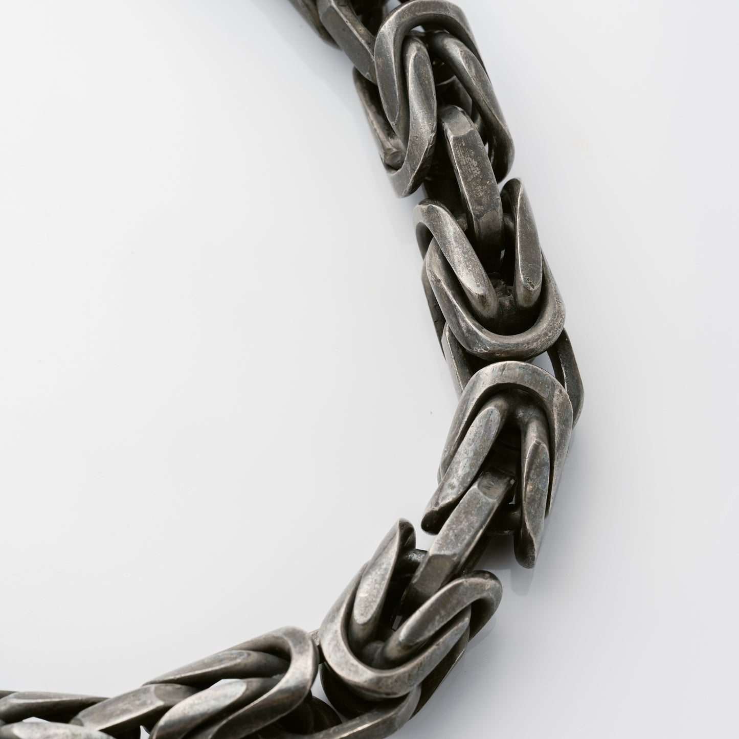 Heavy Oxidized Woven Chain Necklace