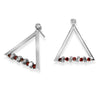 Delta Rubies and Diamonds - Earrings - .925 Silver