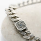 Filigree Center Stone Round/Square Alternating Bracelet (SM)